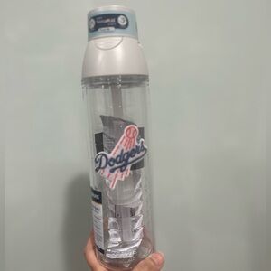 Tervis Dodgers Clear and White Water Bottle